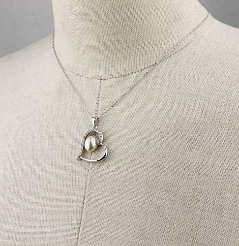 Always Love CZ Pearl Pendant Necklace