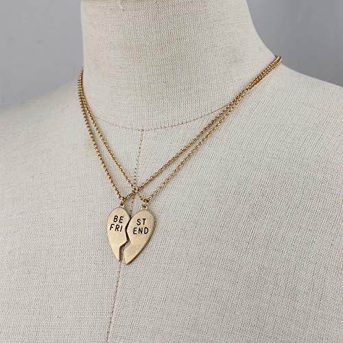 Pomina Best Friend Necklace for 2 Friendship Necklace for Women Teens Girls