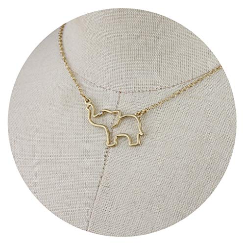 Pomina Gold Dainty Animal Pendant Necklace Cat Good Luck Elephant Necklace for Women Teens Girls