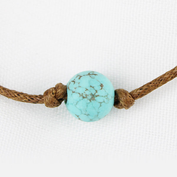 POMINA Semi Precious Stone Cord Cute Choker Necklaces for Women Teen Girls, 12 inches
